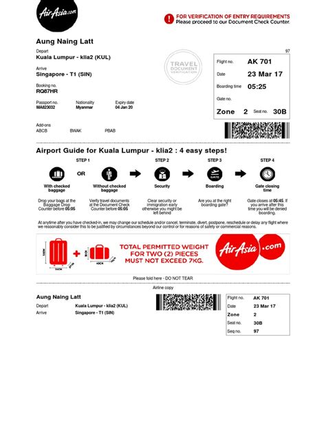airasia check in luggage number.
